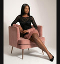 Handmade Wool Lace Dress – Black/Rose