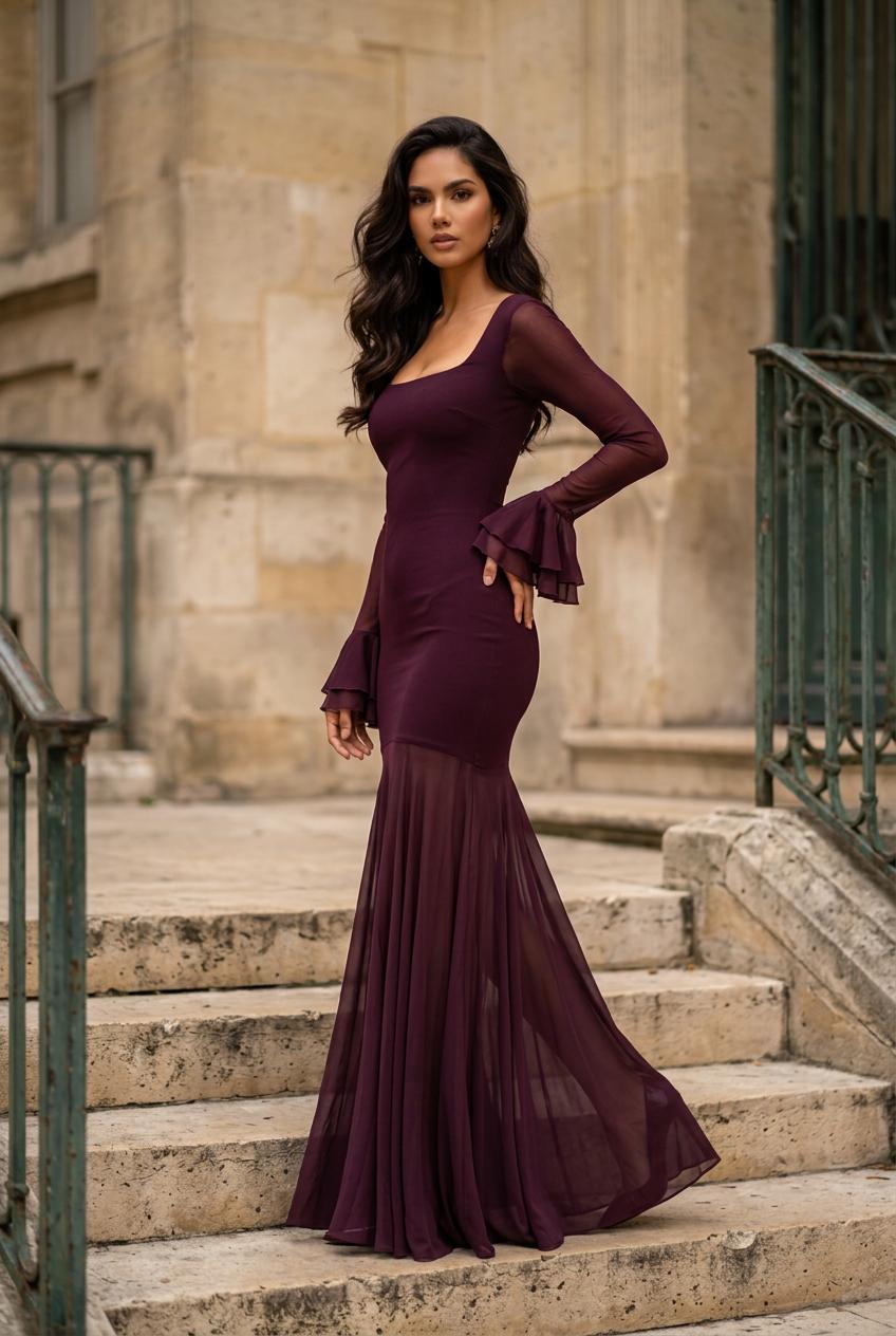 Robe de soirée sirène moulante