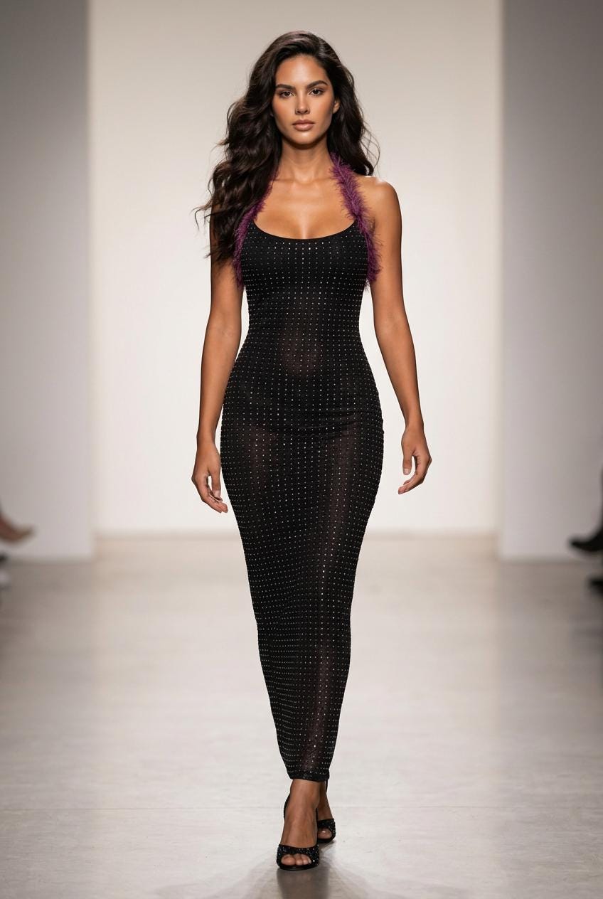 Sparkly backless maxi dress